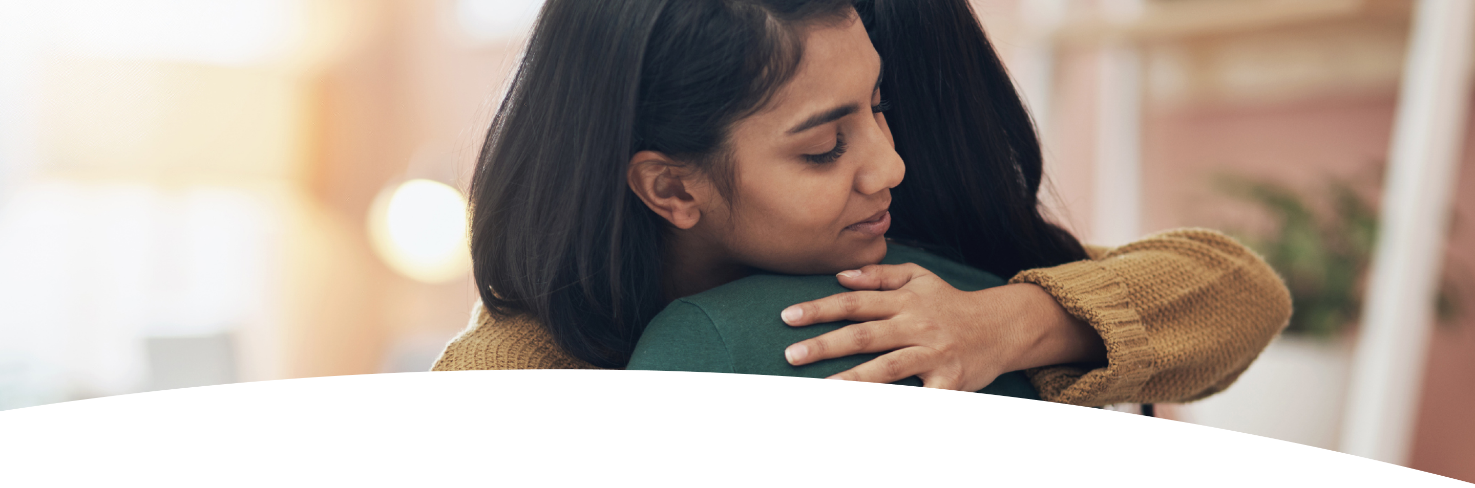 Woman hugging mother