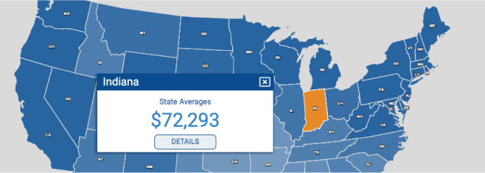 Nationwide average map image